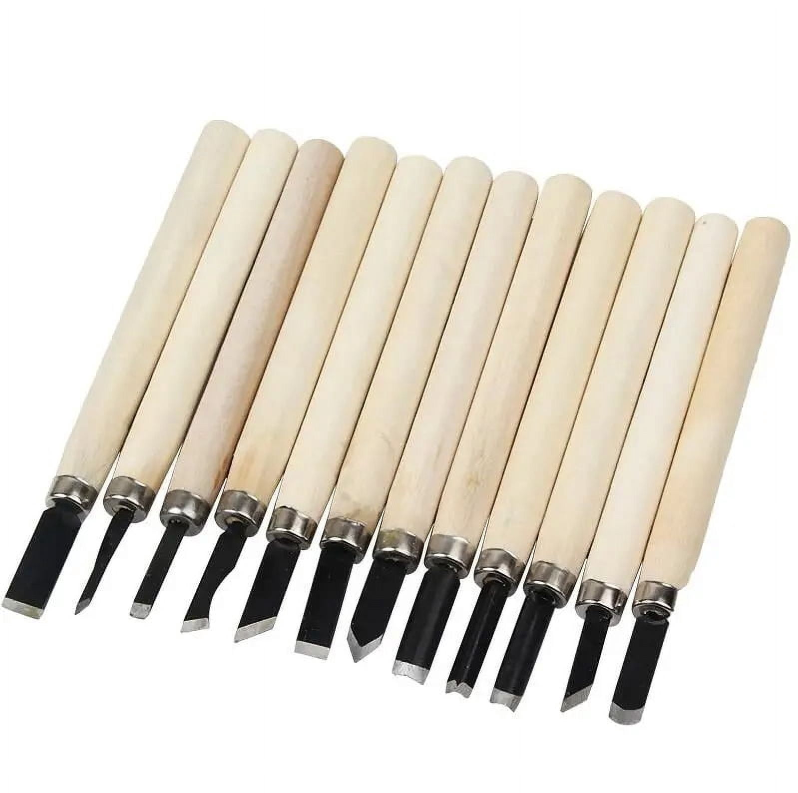 12pcs Professional Wood Carving Chisel Knife Hand Tool Set for Basic ...