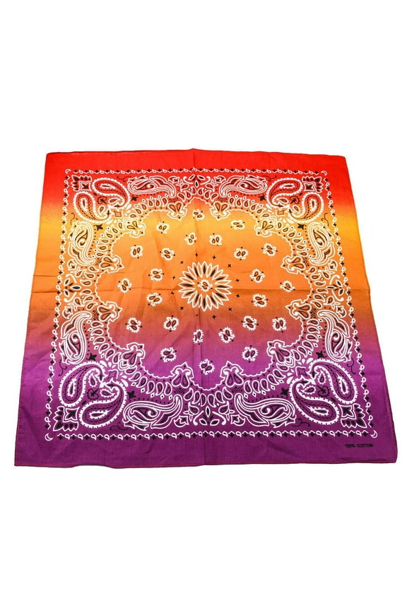 12pcs Rainbow Tone Square Headbands Gradient color Bandana Scarf Neck Gaiter UV Resistence Seamless Headwear for Outdoor Workout Running Purple 550x550mm