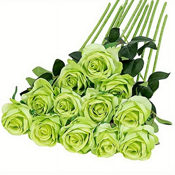 12pcs Realistic Artificial Rose Bouquet for Weddings, Birthdays, and More for Floral Arrangements and Home Decor