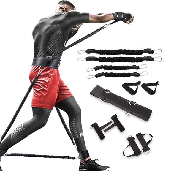 12pcs Resistance Boxing Training Set, 150Lb Heavy-Duty MMA Boxing Straps, for Home Boxing/Taekwondo Strength Training, Leg/Arm/Full Body Exercise