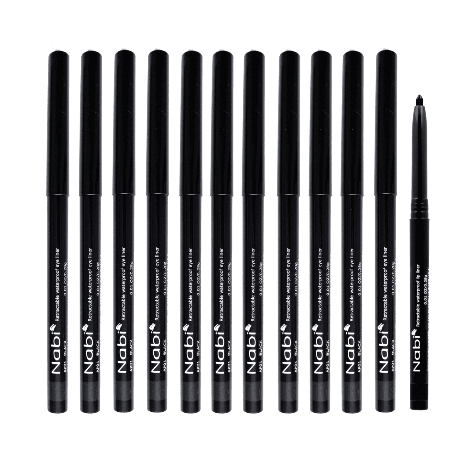 White Eyeliner Pencil Highlighter Eye Liner Pen Soft Strokes Waterproof Long