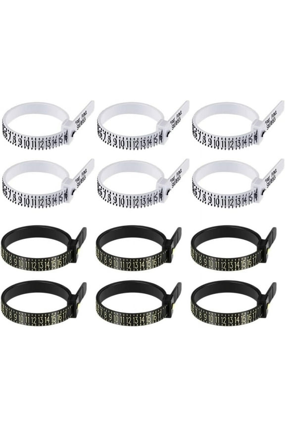 12pcs Ring Circumference Measurement Ring Adjuster Rings Size Tool Ring Sizer to Rotate Mandrel