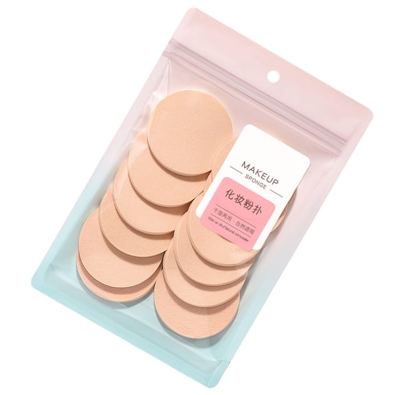 12pcs Round Sponge Puff Set Skin Tone Makeup SpongesSoft Foam Face Powder Puff For Face Cosmetic And Cleansing