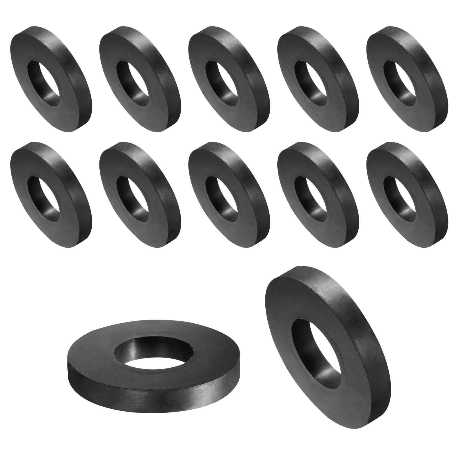 12pcs Rubber Spacers 80mm OD x 33mm ID x 10mm Height Round Anti Vibration Spacer