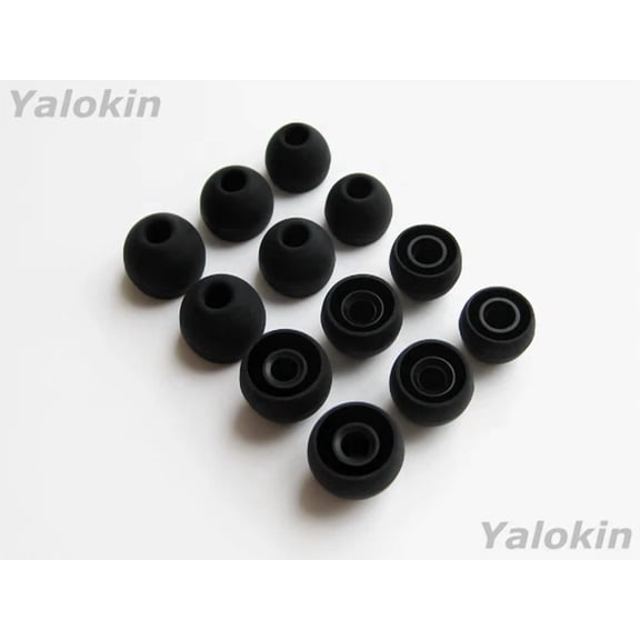 12pcs S/M/L Black Soft Replacement Eartips Earbuds for Monster In-Ear Earphones