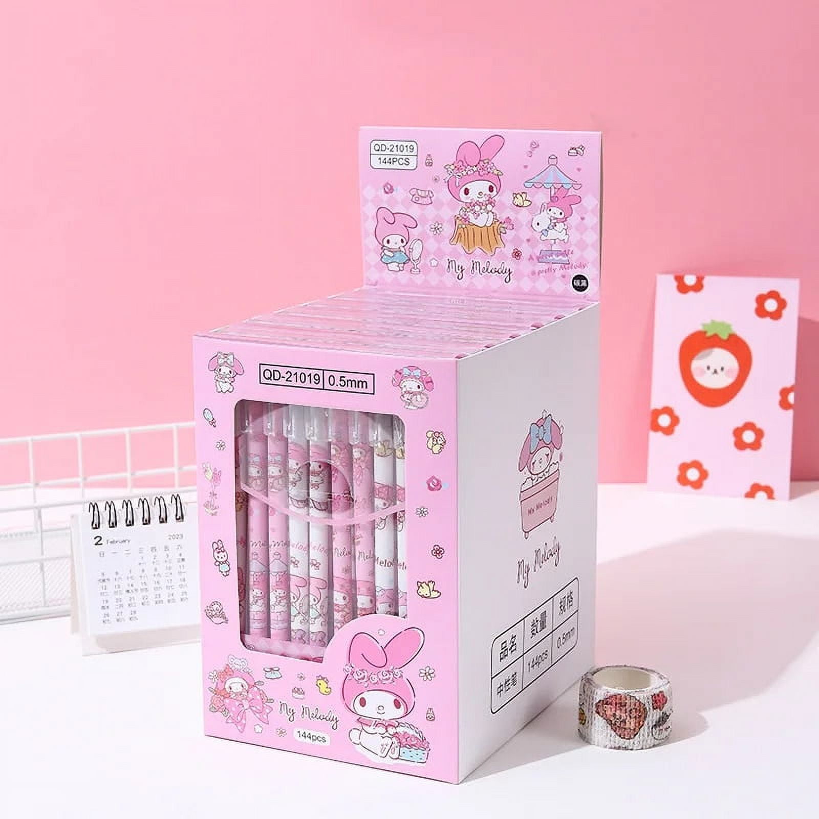 12pcs Sanrio Erasable Neutral Pen Hello Kitty Kuromi Cinnamoroll