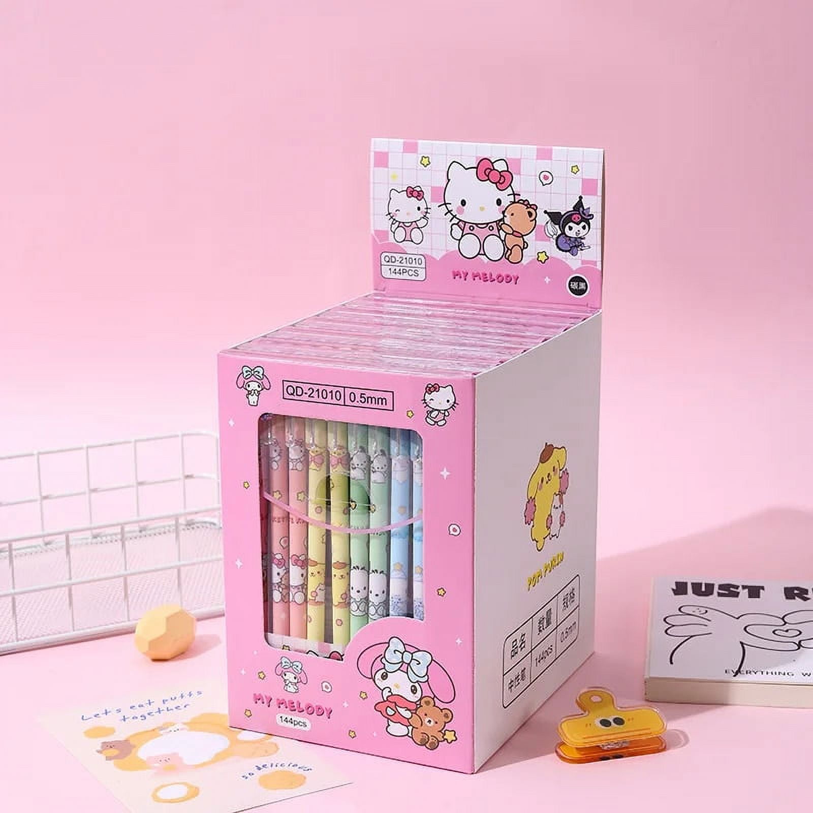 12pcs Sanrio Erasable Neutral Pen Hello Kitty Kuromi Cinnamoroll