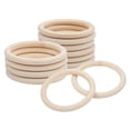 thumbnail image 1 of 12pcs Schima Wood Curtain Rings Apply for Curtain Rod Drapery Rings Linen 95~97x10mm Inner Diameter: 75mm, 1 of 6