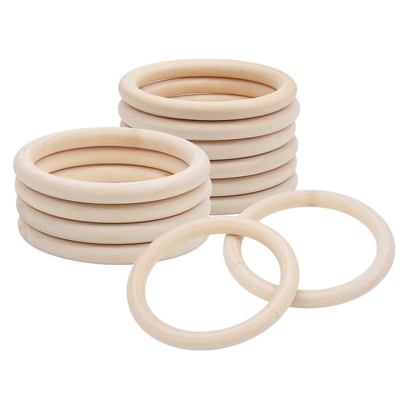 12pcs Schima Wood Curtain Rings Apply for Curtain Rod Drapery Rings Linen 95~97x10mm Inner Diameter: 75mm