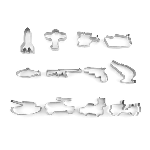 12pcs Series Shape Cutter Vegetable Biscuit Mold Baking Pastry Tools Stainless Steel Fondant Bakeware