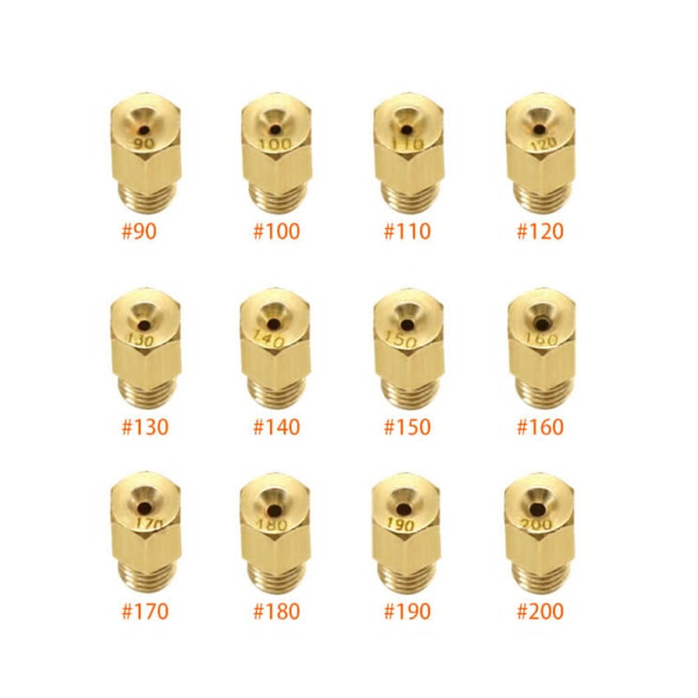 12pcs/Set Carburetor Main Jet For Mikuni VM TM Carb #90- #200 Jets Motorcycle