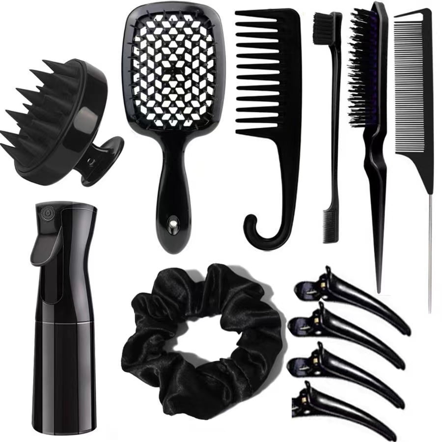 SUWU 12pcs Hair Styling Comb Set, Scalp Massager Shampoo Brush, Anti ...
