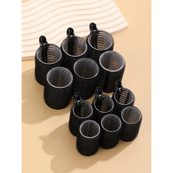 12pcs Set Large Size Hair Rollers With Clips Self Gripping Curler Suitable For Long Medium Short Hair