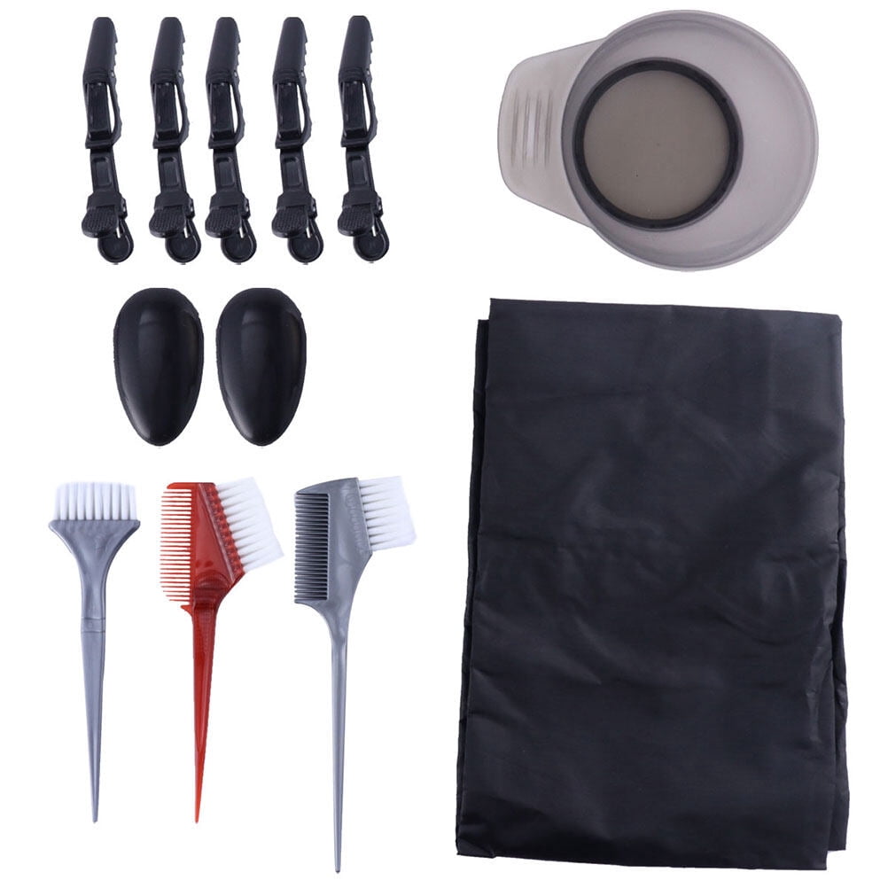 12pcs/ Set Professional Hair Dyeing Tools Set Hair Dyeing Bowl Brush Cape