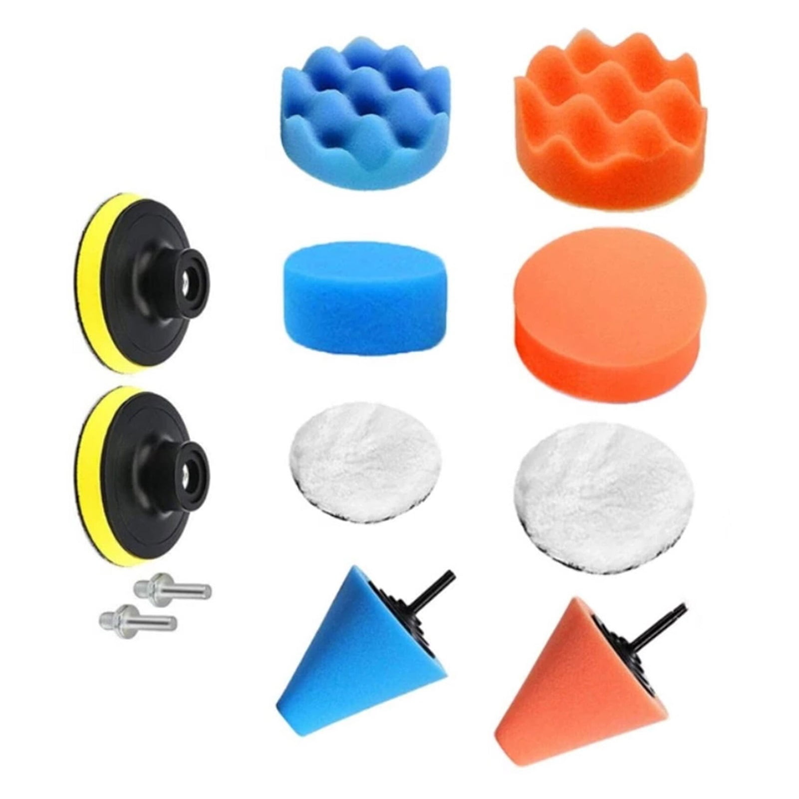 12pcs/Set Sponge Car Polisher Waxing Pads Buffing Kit For Boat Car Polish Buffer Drill Wheel Polishing Removes Scratches