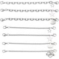thumbnail image 1 of 12pcs Shoe Chains Shoelace Charms Boot Decorations Heart Star Charms with 2 Styles Chains Goth Punk Style Chains for Sneakers High Heels Purse Keychain Accessories 1.3~6.5 Inch grey, 1 of 5