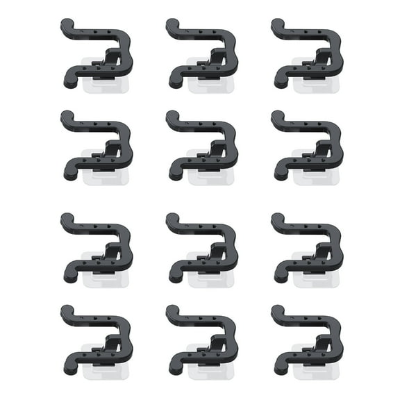 12pcs Shoes Slipper Holder Wall Mounted Storage Organizer Self Adhesive Shoes Rack for Door Closet Bathroom Living Room