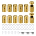 thumbnail image 1 of 12pcs Side Clamp Standoffs, 3/4" x 1" Gold Aluminum Standoff Screws Wall Sign Mounting Hardware Edge Grips for Acrylic Signs, Hanging Picture Frame, Advertising, 1 of 7