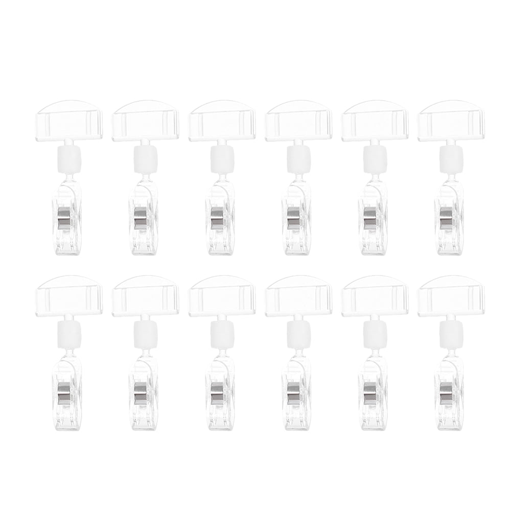 12pcs Sign Holder Clip Price Display Merchandise Sign Clip Sign Paper