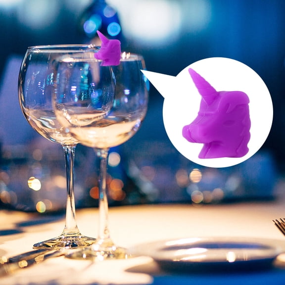 YOSADIER Silicone Markers Wine Glass Marker Silicone Assorted Color 12pcs