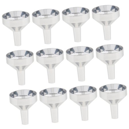 12pcs Small Aluminum Mini Funnels for Bottle Filling, Perfumes, Essential Oils, Science , Supplies