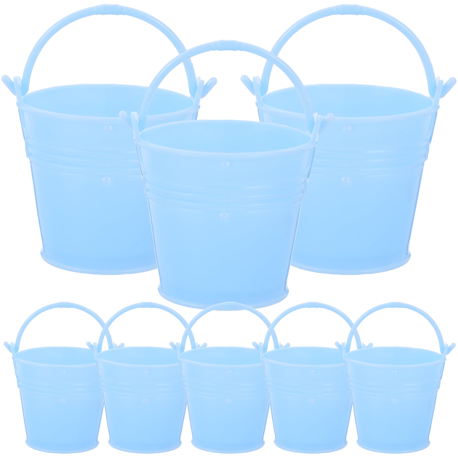 12pcs Small Plastic Bucket Decorative Candy Pot Multi-use Bucket Party ...