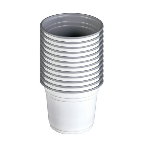 huntermoon Plastic Containers Stretch Pots Seedlings Greens Washable Yard White Flower Perfect Gift For Outdoor Indoor Plants