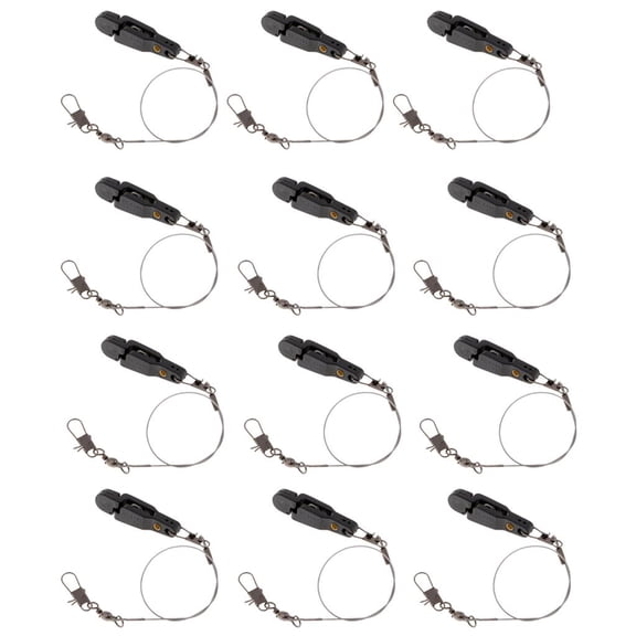 12pcs Snap Release Clip for Planer Board,Downrigger, with Leader