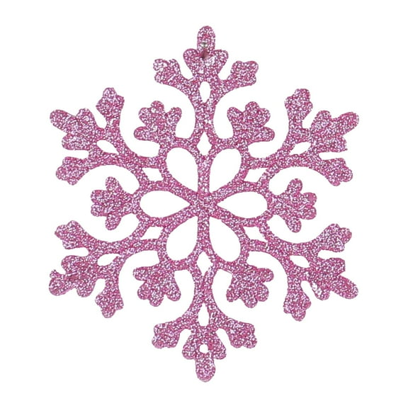 12pcs Snowflakes-Christmas Tree Decorations,Christmas Silver Snowflake Ornaments Plastic Glitter Snow Flakes Ornaments for Winter Christmas Tree Decorations Craft Snowflakes,4 INCH