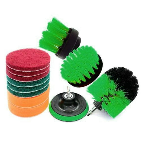 12pcs Soft Drill Brush Attachment for Cleaning Carpet Leather and Upholstery Sofa Wooden Furniture Bristle Scrubber Drill