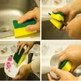 thumbnail image 1 of Oecoator 12pcs Sponge Scouring Pads Dishwashing Sponge Kitchen Cleaning  Wash Pot Brushes(Yellow+Green), 1 of 6