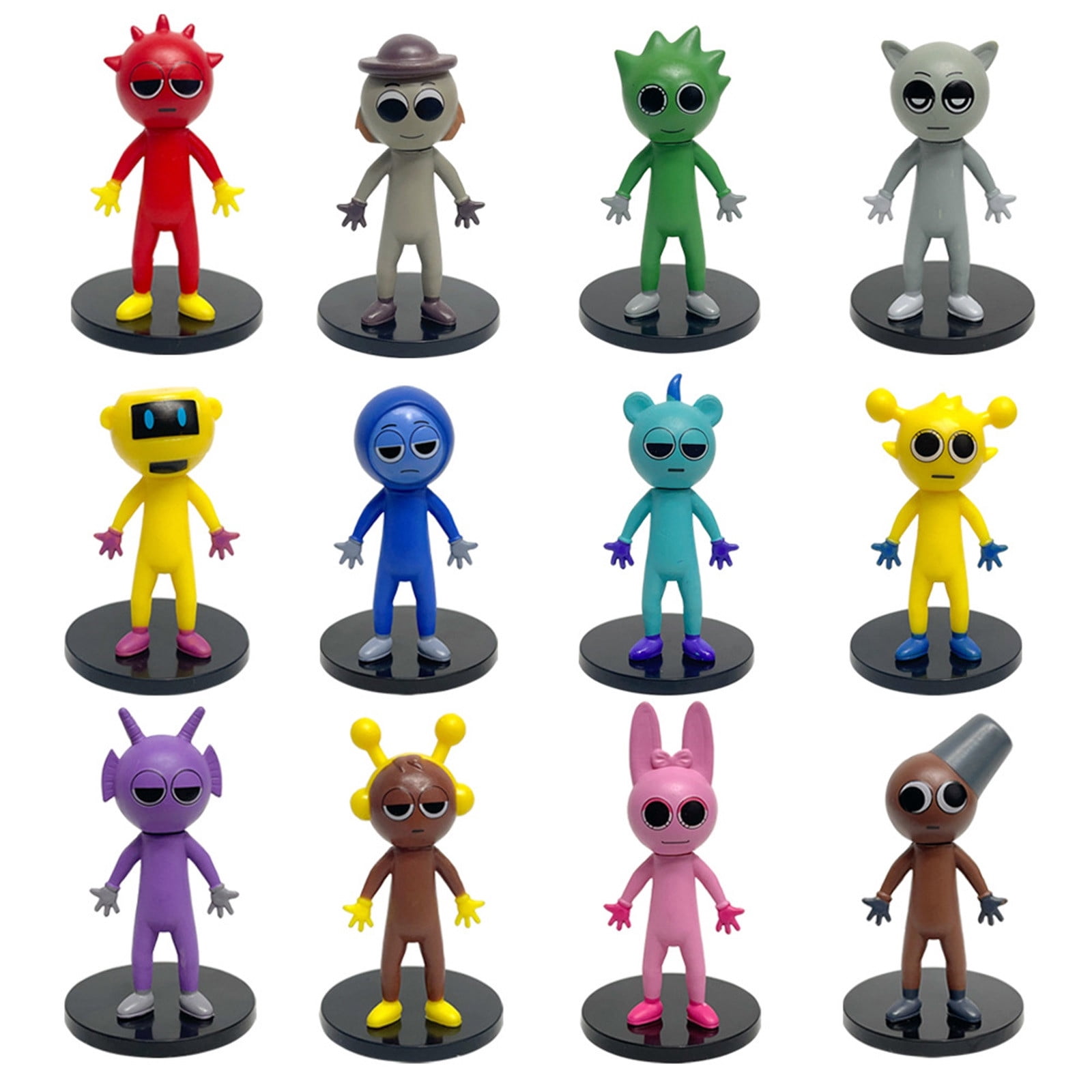 Sprunky Style 12pcs Sprunki Action Figures Set, Sprunki Figures Sprunki Merch ...