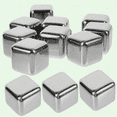 12pcs Stainless Steel Ice Cubes, Chilled Whiskey Rocks, Reusable Wine