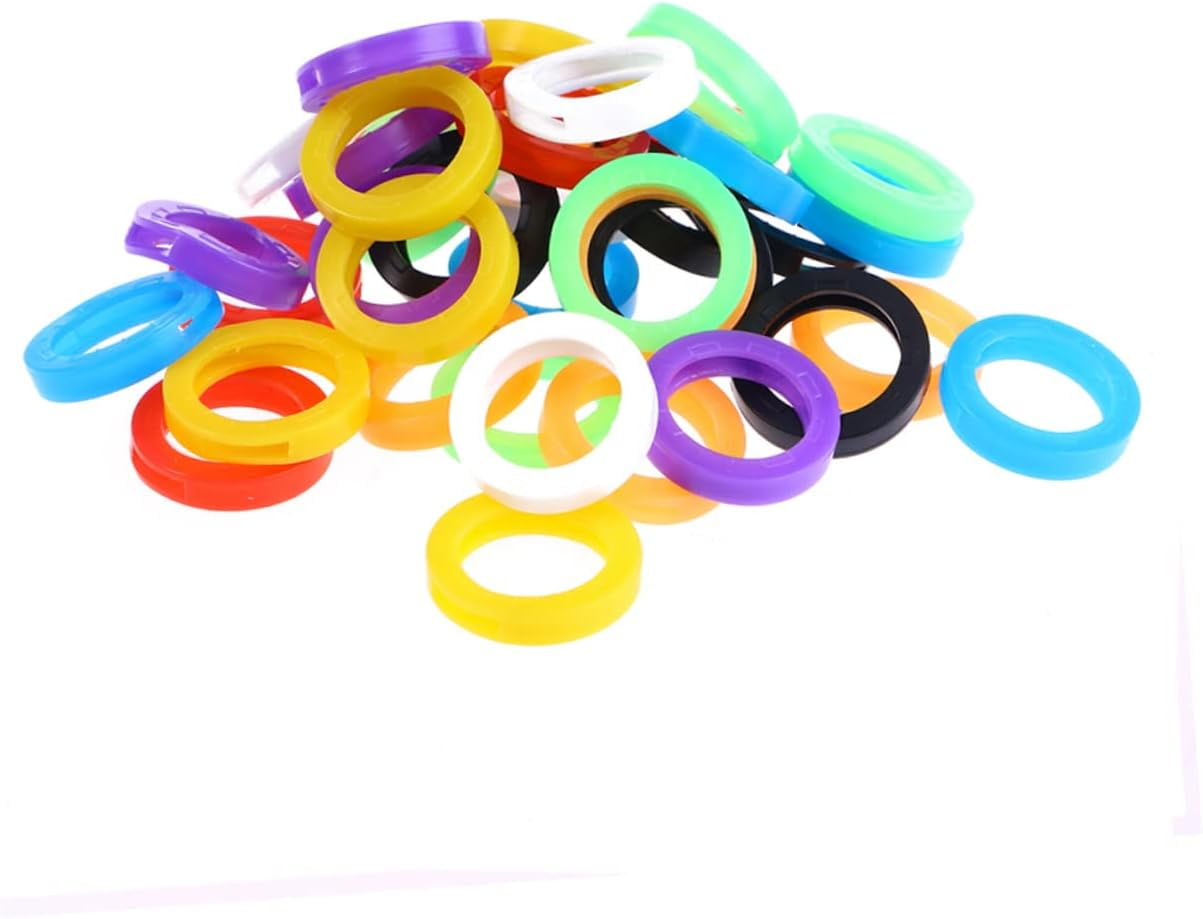 12pcs Sticker Labels Colored Tabs Key Ring Tags Key Caps Tags House Key