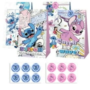 12pcs Stitch Birthday Party Gift Bags Goodie Bags, Boy Party Supplies for Theme Party Decoration Supplies