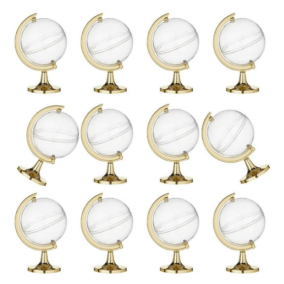 12pcs Stylish Mini Globe Candy Storage For Office Living Room Or Study Decors