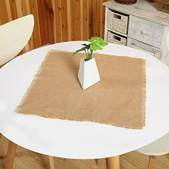 12pcs Table Overlays Center Piece Square Burlap Table Topper Center Peice,Table Overlays,Burlap Placemats 18"$$Home Decor, Kitchen, & Other