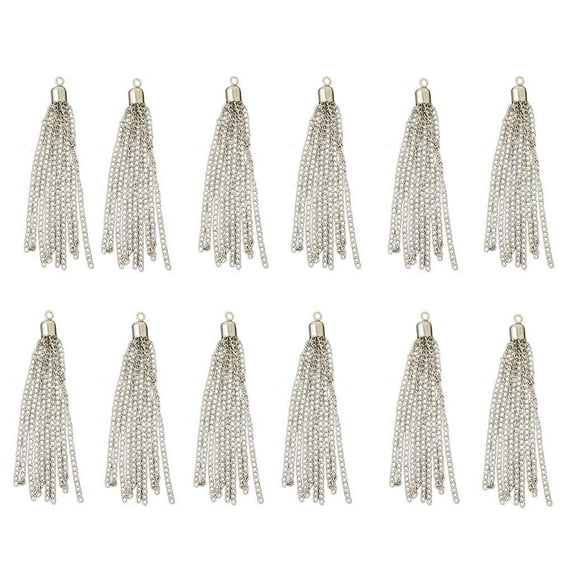 12pcs Tassel Pendants Necklace DIY Jewelry Making