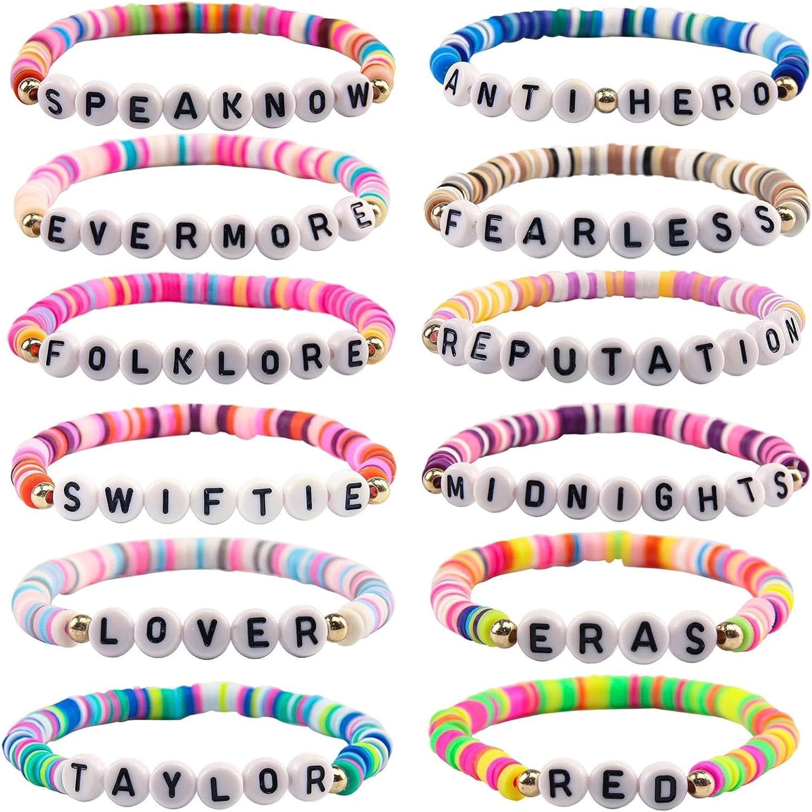 Taylor Swift Fans Gifts - Swift Charm Bracelet, Lover Reputation Speak Now  Album Inspired Pendants Bangle for Eras Music Concert, Swiftie Bracelet for