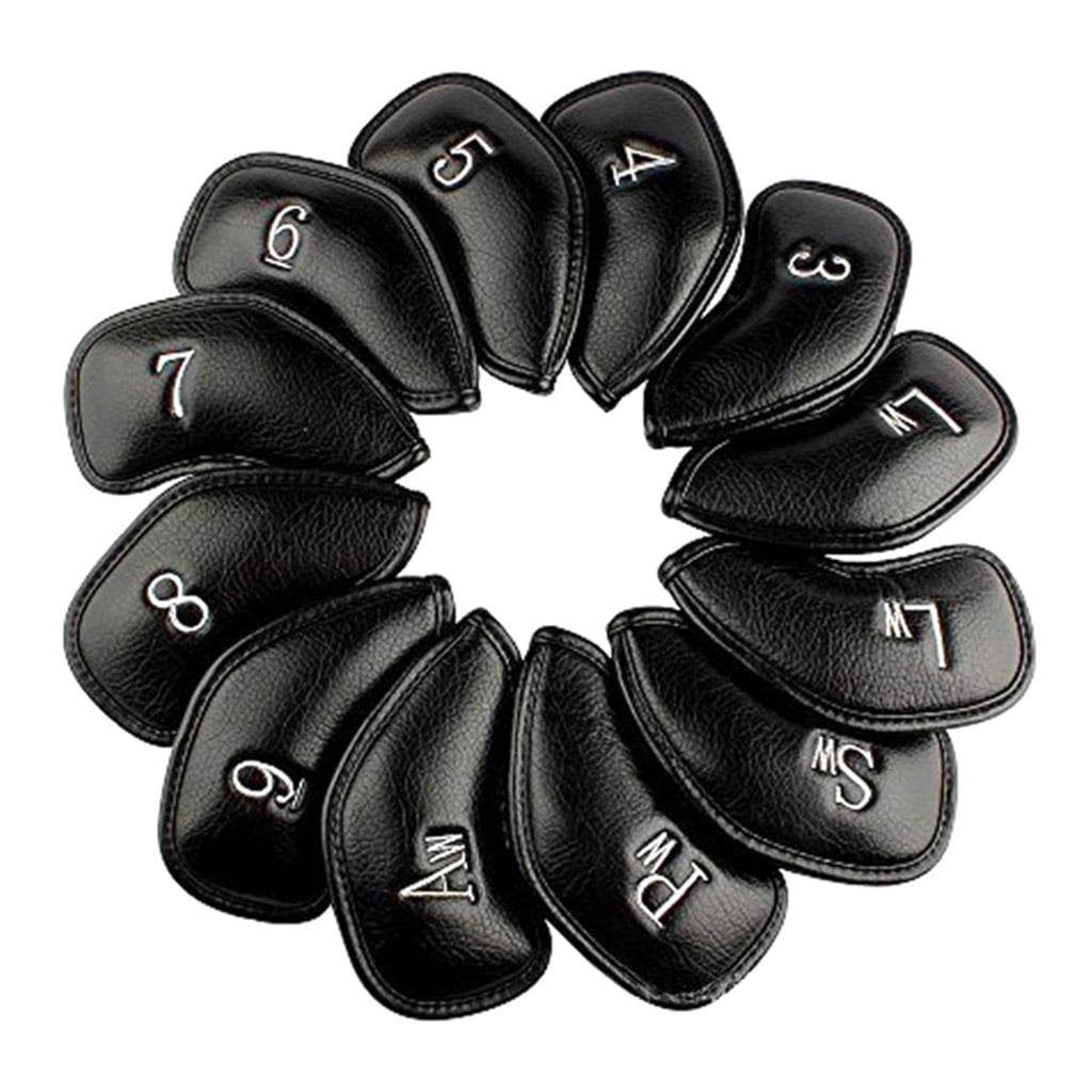 12pcs Thick Synthetic PU Leather Golf Iron Head Covers Set 12pcs Thick Synthetic PU Leather Golf Iron Head Covers Set