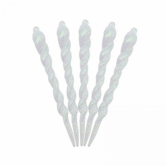 12pcs Threaded Pendant Xmas Tree Decoration Christmas Simulation Ice Fake Icicle Hanging Ornaments Party Supplies