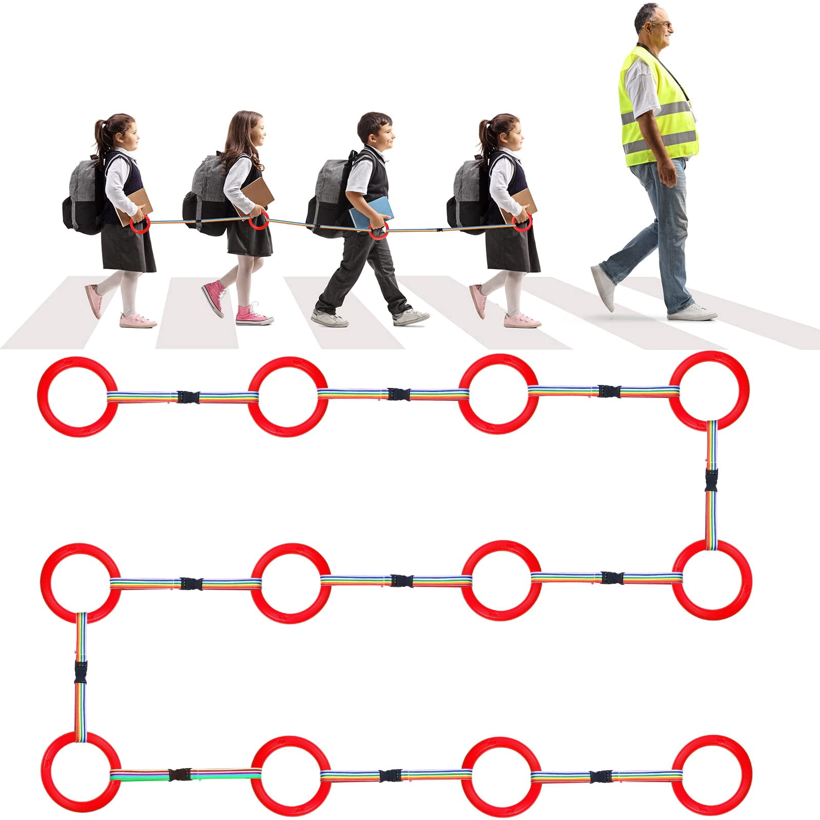 Walibng Rope 12pcs Toddlers Walking Ropes, Children Detachable Transition Rope ...