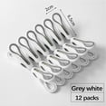 thumbnail image 1 of 12pcs Towel Clips, Reusable Large Windproof Clothes Pegs, Plastic Strong Clothespins Laundry Tong for Blankets Coats Towel for Fixing and Clamping All Kinds of Objects, 1 of 7