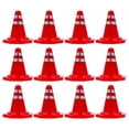 thumbnail image 1 of Traffic Roadblocks Set with 12pcs Red Plastic Cones for Decoration and Simulation Scene Model, 1 of 6