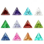 12pcs Triangle Shaped Jewel Gems for Arts Crafts Themed Party Decoration Accessories Children Activities (Assorted Color)