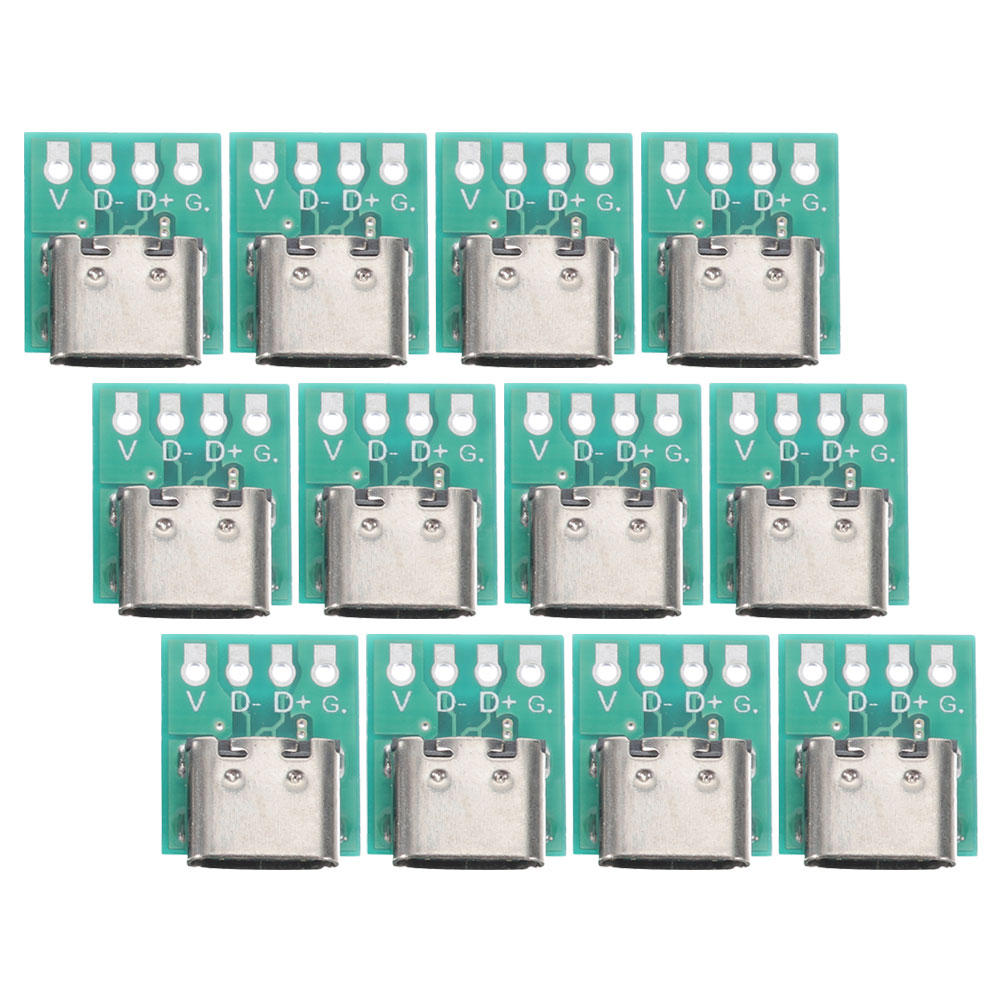 12pcs USB C Connector Board DIY 3.1 PCB Converter Board Support Module ...