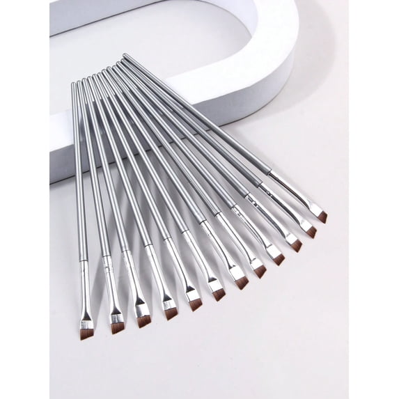 12pcs Ultra Fine Eyeliner Brush Set Soft Hair Makeup Brushes Multi Function Portable Eyebrow Brush Cosmetic Tools Eyebrow Brush Eyeshadow Brush Spoolie Spoolie Brush Giveaways