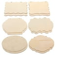 thumbnail image 1 of 12pcs Unfinished Wood Crafts Blanks Wood Ornaments Plaques Blank Wooden Signs for DIY, 1 of 7