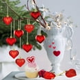 thumbnail image 1 of 12pcs Valentine’s Day Heart-Shaped Hanging Ornaments - Romantic Party Decorations for Home Indoor/Outdoor, Cute Heart Ornament Set, Festive Valentines Decor for Table Wall, Red, 1 of 9
