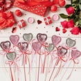 thumbnail image 1 of 12pcs Valentines Decorations,Valentine's Day Glitter Foam Heart Picks Decoration for Wedding Flower Arrangements Home Holiday Party Crafts Supplies, 1 of 7